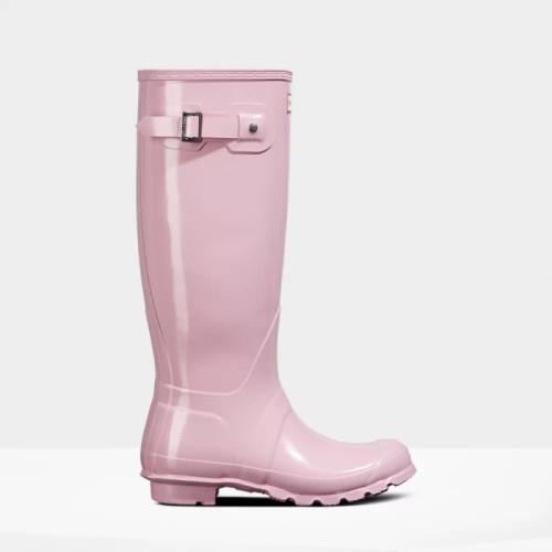 Hunter Original Gloss Tall Rain Boots For Womens - NZ F0287